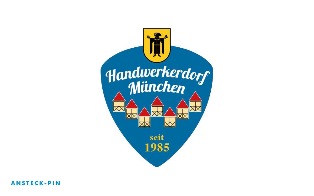 a.werner grafik, Handwerkerdorf München, Signet, Ansteck-Pin
