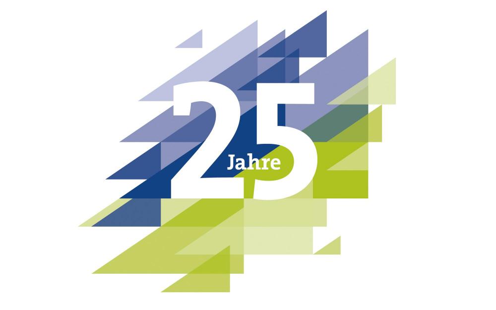 a.werner grafik, InfraServ Gendorf, Jubiläums-Logo 25 Jahre ISG