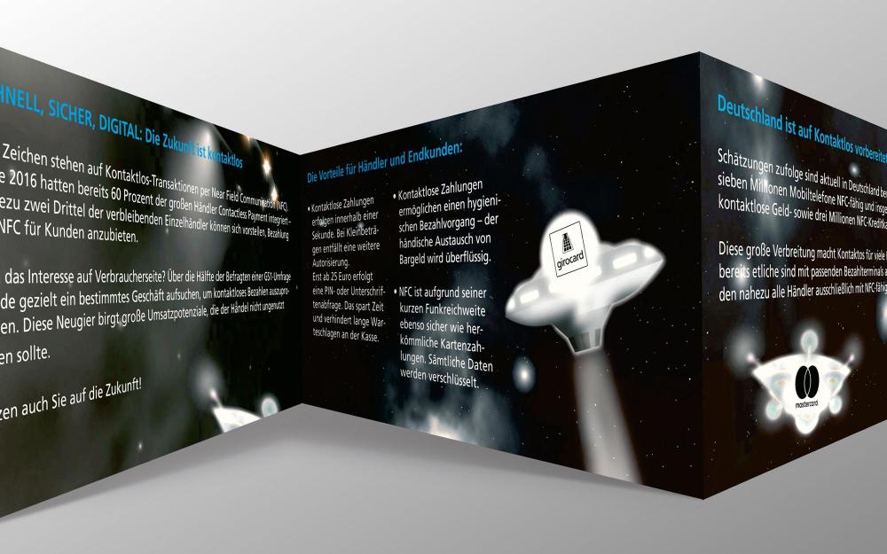 a.werner grafik, InterCard, Layout UFO-Illustration