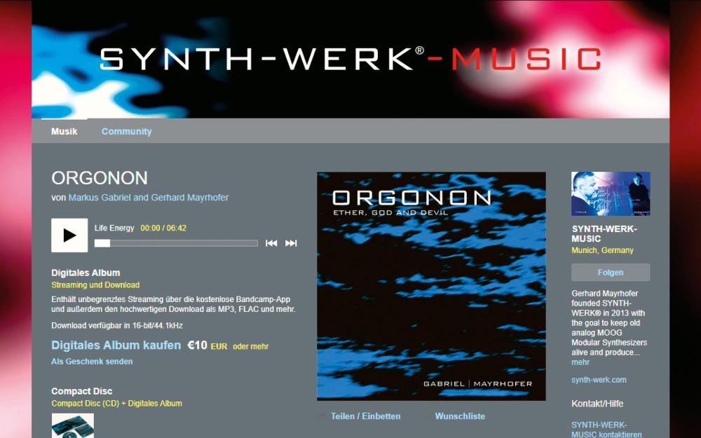 a.werner grafik, Synth-Werk-Music, CD-Package, Bandcamp